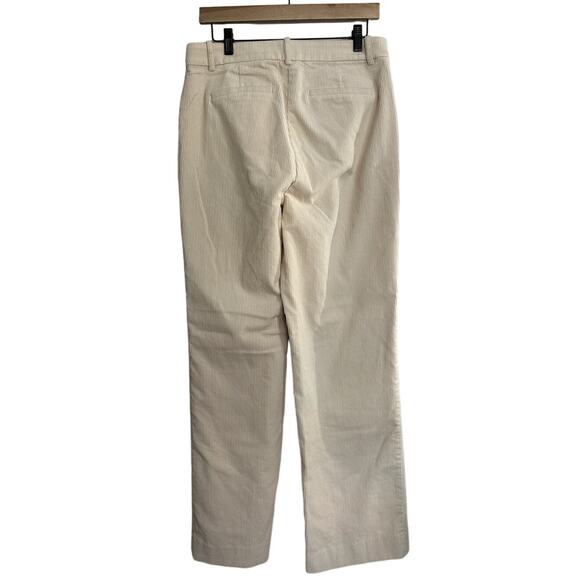 J. Crew Off White Wide Leg Corduroy Pants, Size I OT (12 Tall) Measured - Picture 2 of 8